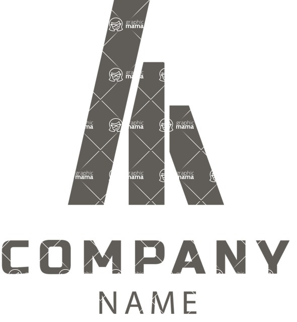 Business Logo Templates - vector graphics in a pack from GraphicMama - Vector Geometric Shapes Logo Design - Black and White